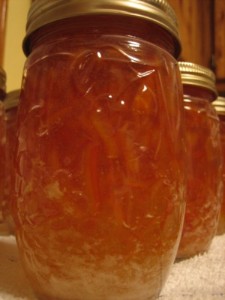 Jar of orange marmalade
